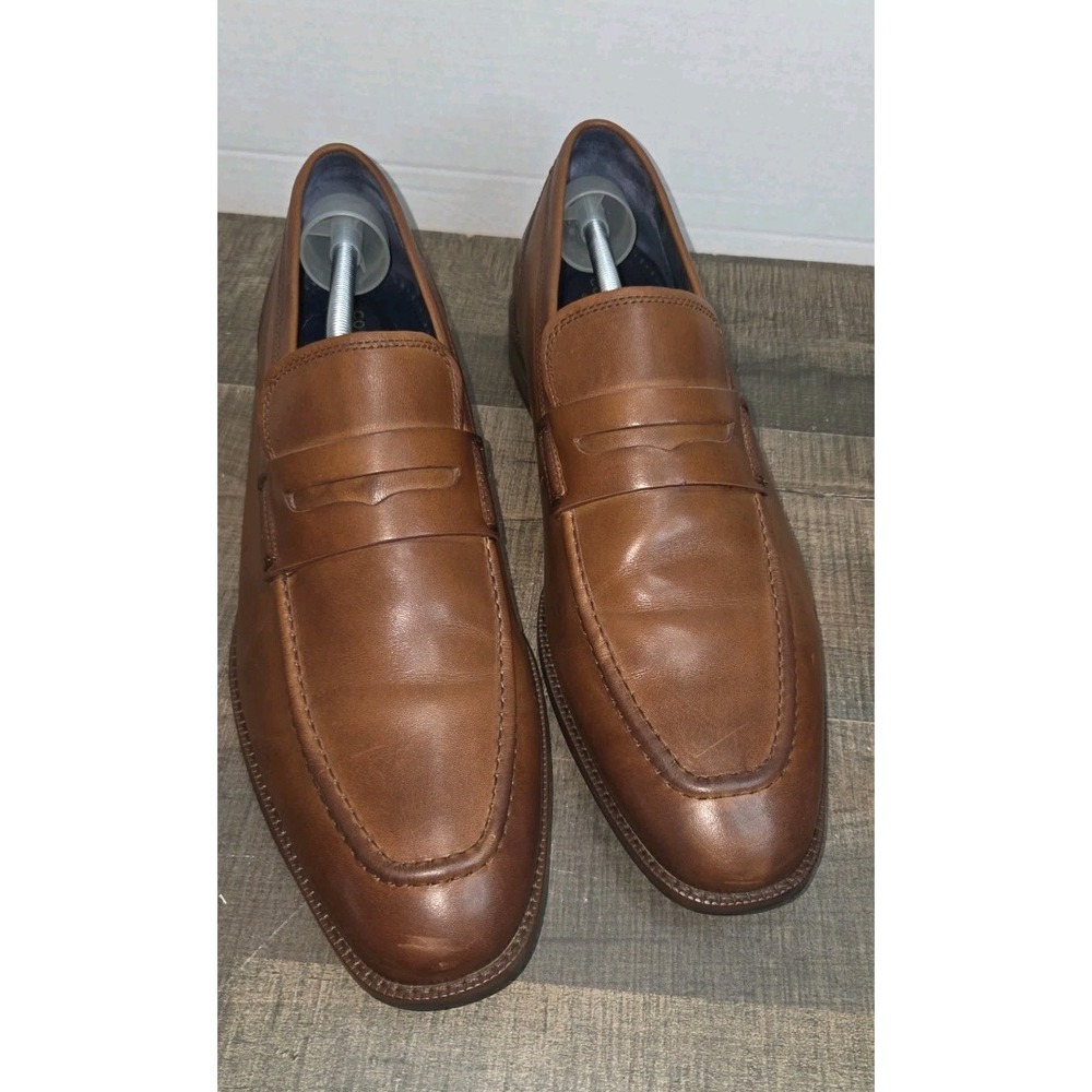Cole Haan Leather Penny Loafer British Tan C29038 Mens 11 Grand 360 Dress Shoes